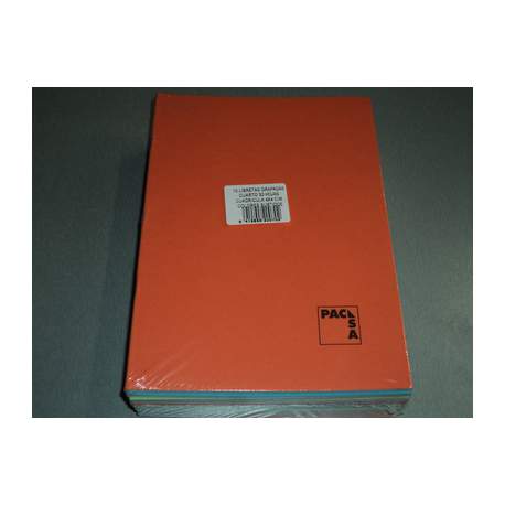 LIBRETA PACSA GOFRADA CUARTO 50H CUADROS 4*4 20070