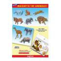 MAQUETAS 3D ARGU RECORTABLES ANIMALES SALVAJES PTE/9U 33353