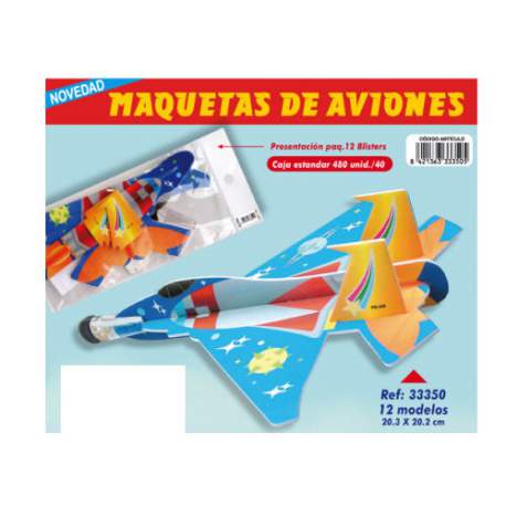 MAQUETAS 3D ARGU RECORTABLES AVION REACTOR 33350