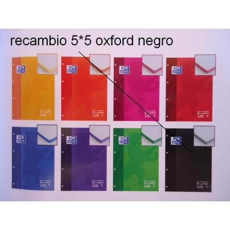 RECAMBIO ENRI OXFORD SCHOOL EUROPEAN A-4 80H 5*5 NEGRO 10010836