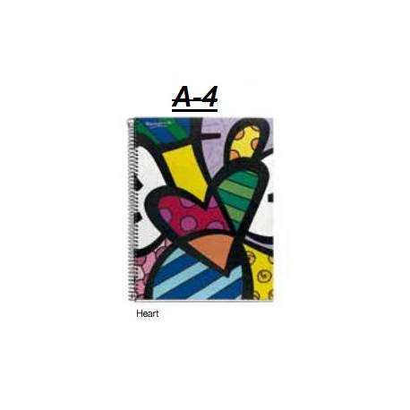 CUADERNO EUROPEAN A-4 MR14 120H BRITTO HEART 47624