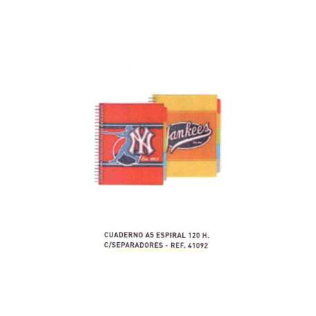 CUADERNO EUROPEAN A-5 SENFORT 12 NY YANKEES 120H 41092