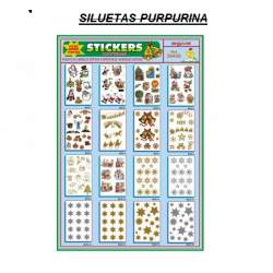 ETIQUETAS ARGU RELIEVE PURPURINA SILUETAS 29408