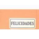 ETIQUETAS FELICIDADES EURO BLANCA RECTANGULAR 450U. 5801