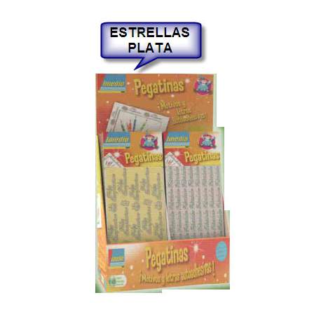 ETIQUETAS FELICIDADES RELIEVE IMEDIO ESTRELLAS PLATA 61203