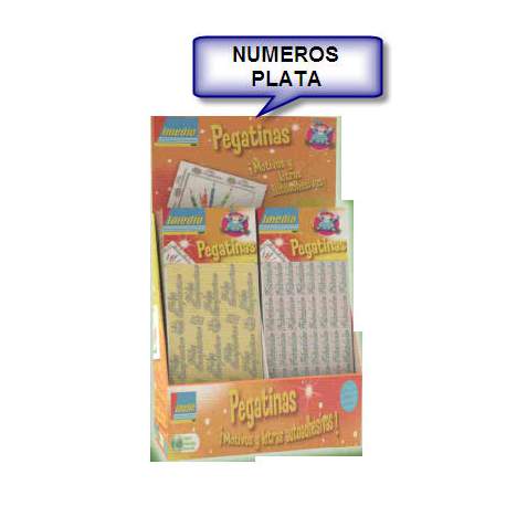 ETIQUETAS FELICIDADES RELIEVE IMEDIO NUMEROS PLATA