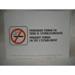 LETRERO PVC 21*30 PROHIBIDO FUMAR MOD.41 OFICIAL