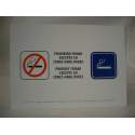 LETRERO PVC 21*30 ZONA PROHIBIDO FUMAR EXCEPTO ZONAS MOD.43 OFICIAL