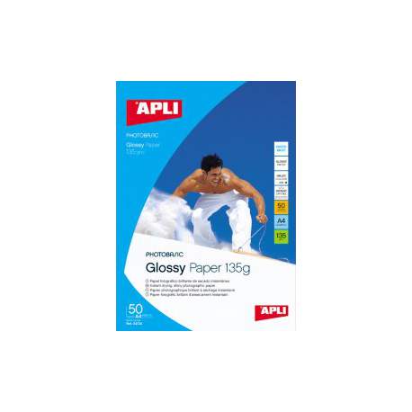 PAPEL APLI INKJET A-4 GLOSSY 125G 50H 4134