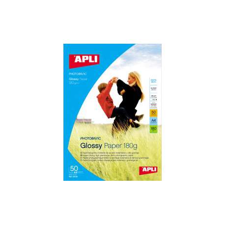 PAPEL APLI INKJET A-4 GLOSSY 170G 50H 4135