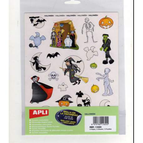 ETIQUETAS APLI GOMETS HALLOWEEN 3H REF.11620