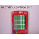 ETIQUETAS APLI GOMETS ROLLO RECTANGULO VERDE 20*7 4882