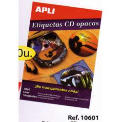 ETIQUETAS APLI I/L/C A-4 CD MEGA OPACA 25H 10601