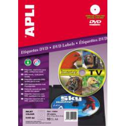 ETIQUETAS APLI INKJET A-4 CD DVD POLIESTER FOTO 10H 11204