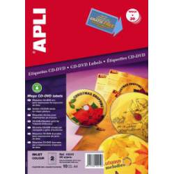 ETIQUETAS APLI INKJET A-4 CD ORO 20U 10210