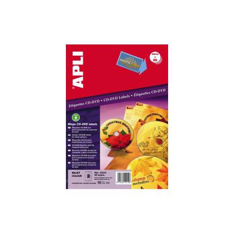 ETIQUETAS APLI INKJET A-4 CD ORO 20U 10210