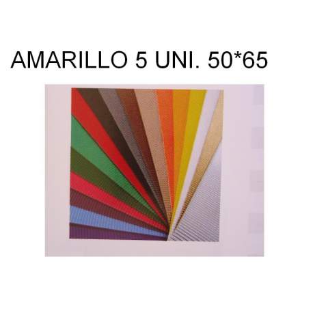 CARTON ONDULADO AMARILLO 50*65 PTE 5H
