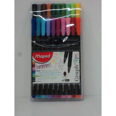 ROTULADOR MAPED GRAPH'PEPS 0,4 BLISTER C/20 COLORES 749151
