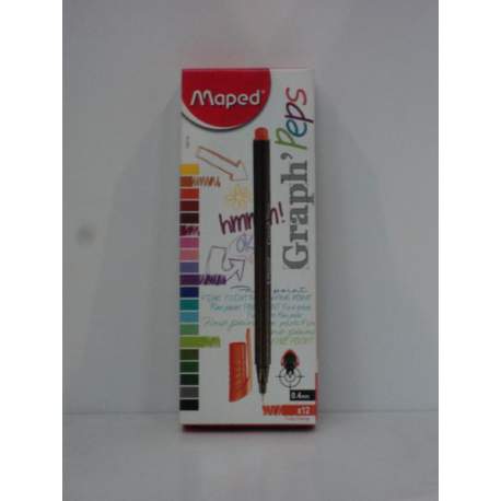 ROTULADOR MAPED GRAPH'PEPS 0,4 NARANJA C/12U 749116