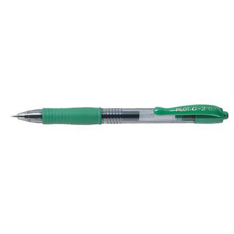 ROTULADOR PILOT G-2 GEL INK RETRACTIL VERDE C/12U