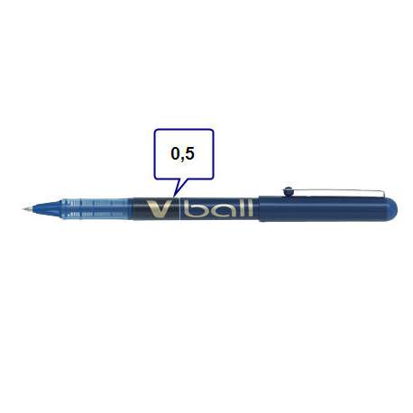 ROTULADOR PILOT V-BALL 0,5 PUNTA CONICA AZUL C/12U