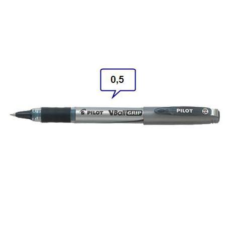 ROTULADOR PILOT V-BALL GRIP 0,5 PUNTA CONICA NEGRO C/12U