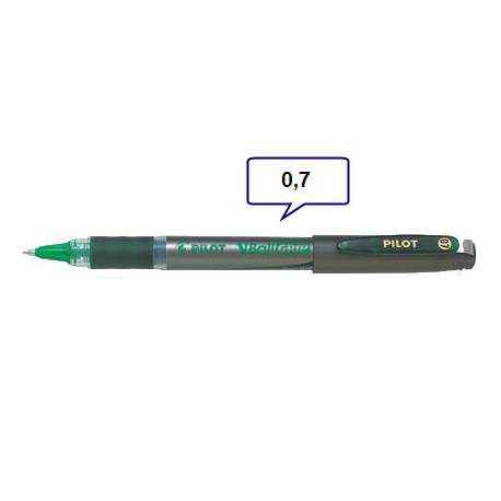 ROTULADOR PILOT V-BALL GRIP 0,7 PUNTA CONICA VERDE C/12U