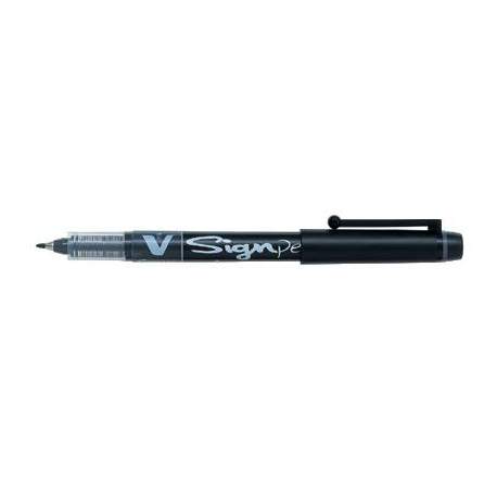 ROTULADOR PILOT V-SIGN PEN FIBRA MEDIO NEGRO C/12U