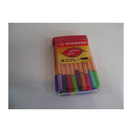 ROTULADOR STABILO POINT 88 MINI PACK C/18 COLORES