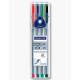 ROTULADOR STAEDTLER 334 TRIPLUS FINELINER 4 COLORES