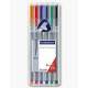 ROTULADOR STAEDTLER 334 TRIPLUS FINELINER 6 COLORES PASTEL