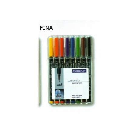 ROTULADOR STAEDTLER LUMOCOLOR FINO 8 COLORES 318WP8