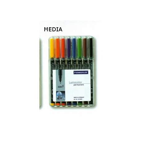 ROTULADOR STAEDTLER LUMOCOLOR MEDIO 8 COLORES 317WP8