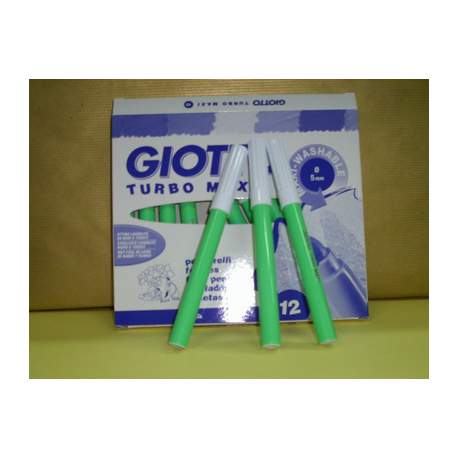 ROTULADOR GIOTTO TURBO MAXI FILA VERDE CLARO C/12U