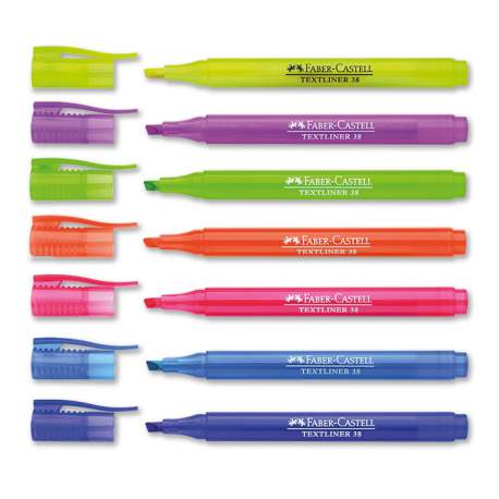 MARCD.FLUOR FABER-CASTELL TEXTLINER 38 REDONDO VERDE C/10U