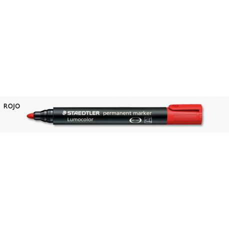 MARCD. STAEDTLER LUMOCOLOR 352 REDONDA ROJO C/10U