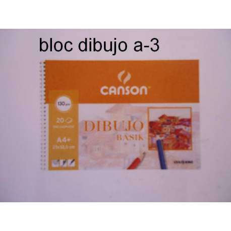 BLOC DIBUJO BASIK 150G A-3 ESPIRAL 20H